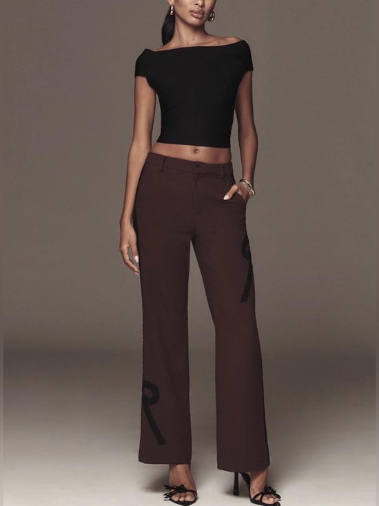 Maeve Pants - Maeve Ribbon Slim Flare Trouser size 2